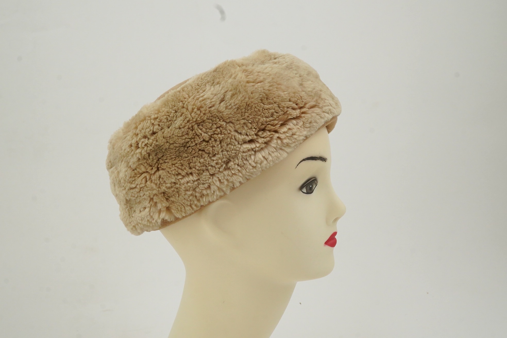 A 1950's lady's fur hat formerly the property of Audrey Hepburn